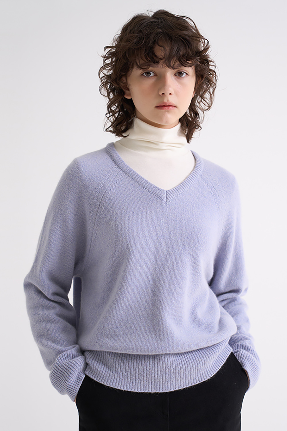 Swain wool v knit _ Lavender
