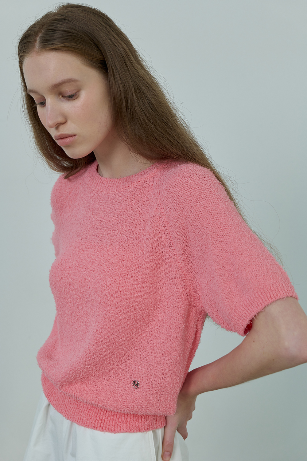 Pop color knit_(pink)