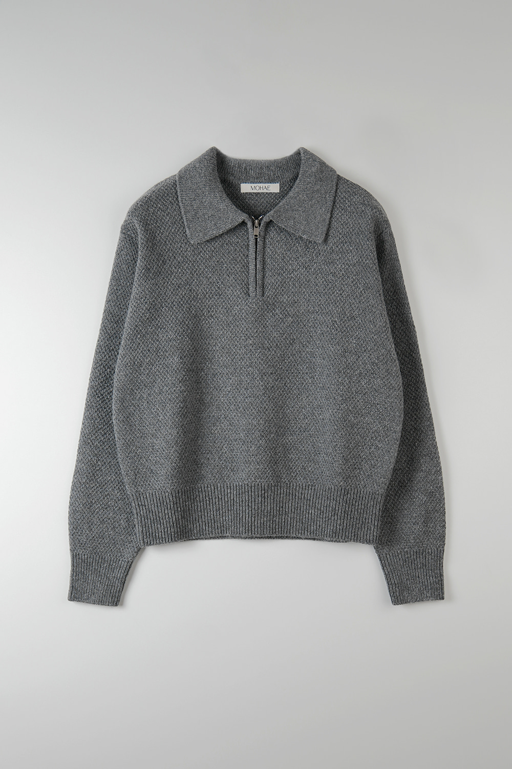 Wool collar knit _ Gray