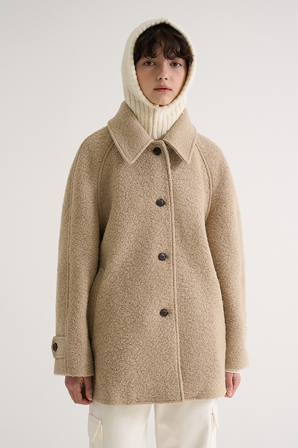Wool half coat _ Beige