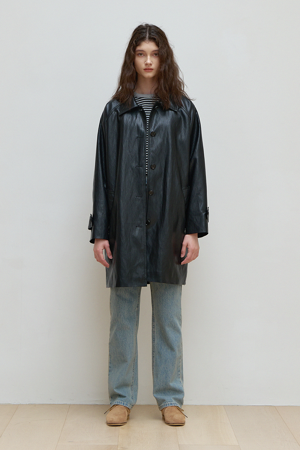 Leather half jacket _ black (9/18 예약발송)