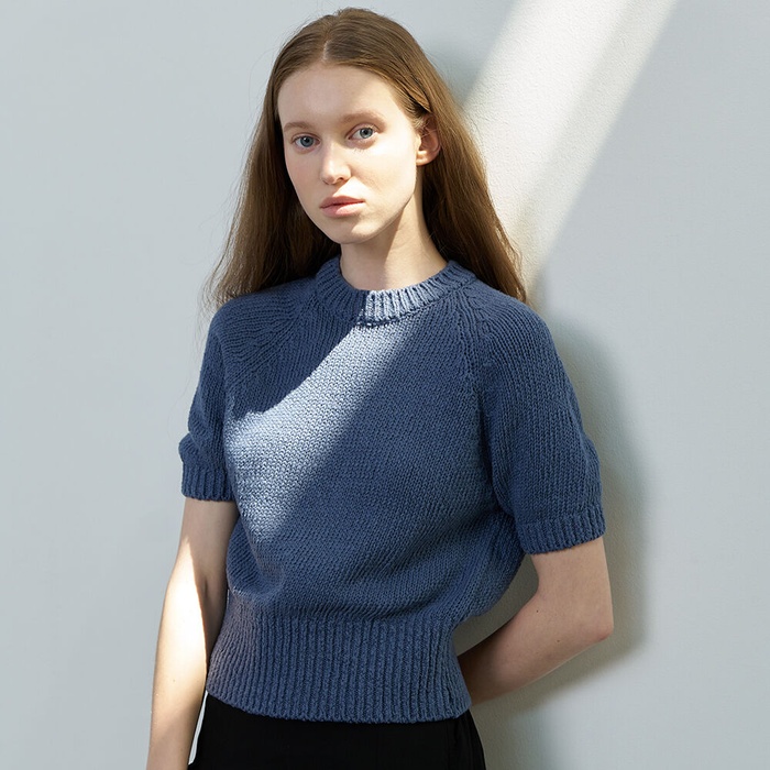 Linen half knit_(blue)